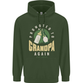 Promoted to Grandpa Est. 2023 Childrens Kids Hoodie Forest Green