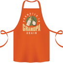 Promoted to Grandpa Est. 2023 Cotton Apron 100% Organic Orange
