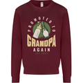 Promoted to Grandpa Est. 2023 Kids Sweatshirt Jumper Maroon