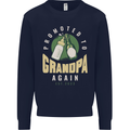 Promoted to Grandpa Est. 2023 Kids Sweatshirt Jumper Navy Blue