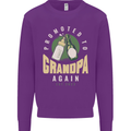 Promoted to Grandpa Est. 2023 Kids Sweatshirt Jumper Purple