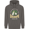 Promoted to Grandpa Est. 2023 Mens 80% Cotton Hoodie Charcoal