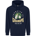 Promoted to Grandpa Est. 2023 Mens 80% Cotton Hoodie Navy Blue