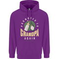 Promoted to Grandpa Est. 2023 Mens 80% Cotton Hoodie Purple