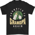 Promoted to Grandpa Est. 2023 Mens T-Shirt 100% Cotton Black