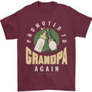 Promoted to Grandpa Est. 2023 Mens T-Shirt 100% Cotton Maroon