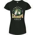 Promoted to Grandpa Est. 2023 Womens Petite Cut T-Shirt Black