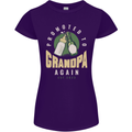 Promoted to Grandpa Est. 2023 Womens Petite Cut T-Shirt Purple