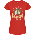 Promoted to Grandpa Est. 2023 Womens Petite Cut T-Shirt Red