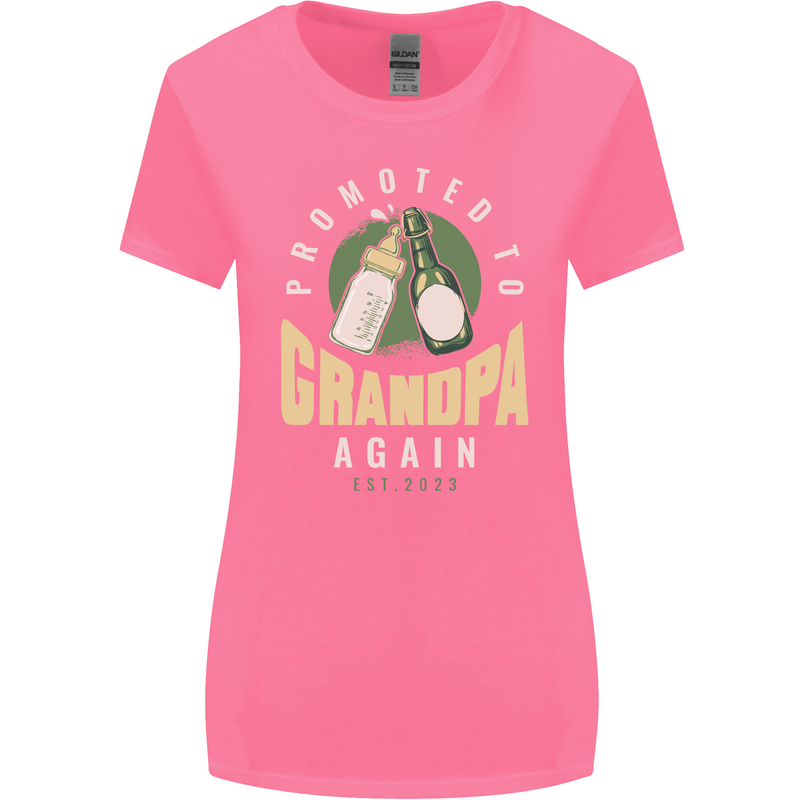 Promoted to Grandpa Est. 2023 Womens Wider Cut T-Shirt Azalea