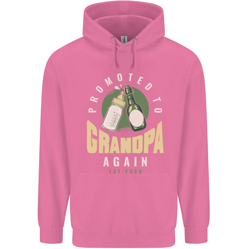 Promoted to Grandpa Est. 2024 Childrens Kids Hoodie Azalea