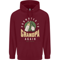 Promoted to Grandpa Est. 2024 Childrens Kids Hoodie Maroon