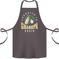 Promoted to Grandpa Est. 2024 Cotton Apron 100% Organic Dark Grey