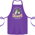 Promoted to Grandpa Est. 2024 Cotton Apron 100% Organic Purple