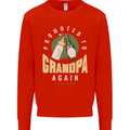 Promoted to Grandpa Est. 2024 Kids Sweatshirt Jumper Bright Red