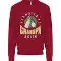 Promoted to Grandpa Est. 2024 Kids Sweatshirt Jumper Red
