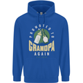 Promoted to Grandpa Est. 2024 Mens 80% Cotton Hoodie Royal Blue