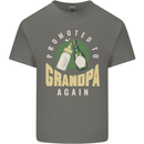 Promoted to Grandpa Est. 2024 Mens Cotton T-Shirt Tee Top Charcoal
