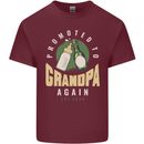 Promoted to Grandpa Est. 2024 Mens Cotton T-Shirt Tee Top Maroon
