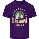 Promoted to Grandpa Est. 2024 Mens Cotton T-Shirt Tee Top Purple