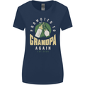Promoted to Grandpa Est. 2024 Womens Wider Cut T-Shirt Navy Blue