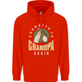 Promoted to Grandpa Est. 2025 Childrens Kids Hoodie Bright Red