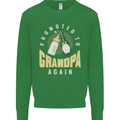 Promoted to Grandpa Est. 2025 Kids Sweatshirt Jumper Irish Green
