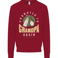 Promoted to Grandpa Est. 2025 Kids Sweatshirt Jumper Red