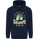 Promoted to Grandpa Est. 2025 Mens 80% Cotton Hoodie Navy Blue