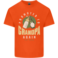 Promoted to Grandpa Est. 2025 Mens Cotton T-Shirt Tee Top Orange