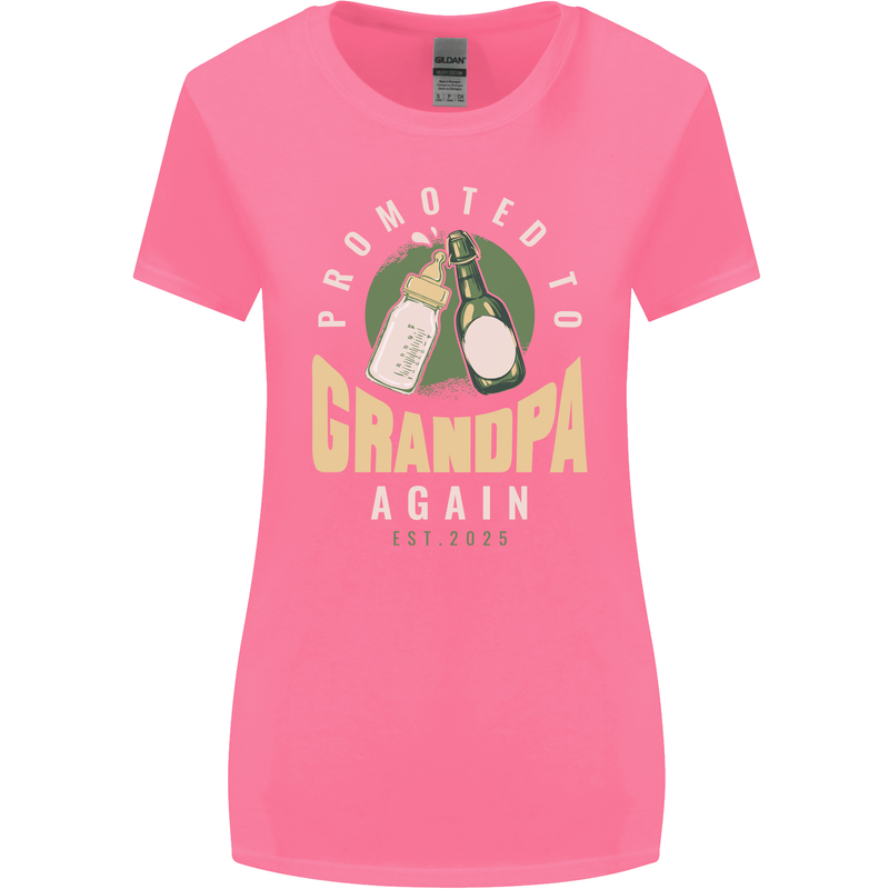 Promoted to Grandpa Est. 2025 Womens Wider Cut T-Shirt Azalea