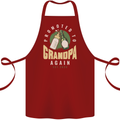 Promoted to Grandpa Est. 2026 Cotton Apron 100% Organic Maroon