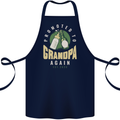 Promoted to Grandpa Est. 2026 Cotton Apron 100% Organic Navy Blue