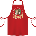 Promoted to Grandpa Est. 2026 Cotton Apron 100% Organic Red