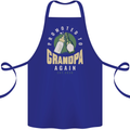 Promoted to Grandpa Est. 2026 Cotton Apron 100% Organic Royal Blue