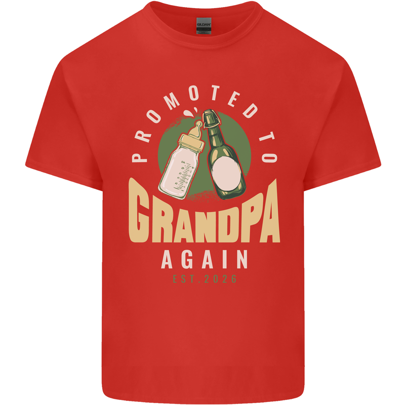 Promoted to Grandpa Est. 2026 Kids T-Shirt Childrens Red