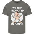 Promoted to Nanny Funny Baby Boy Girl Mens Cotton T-Shirt Tee Top Charcoal