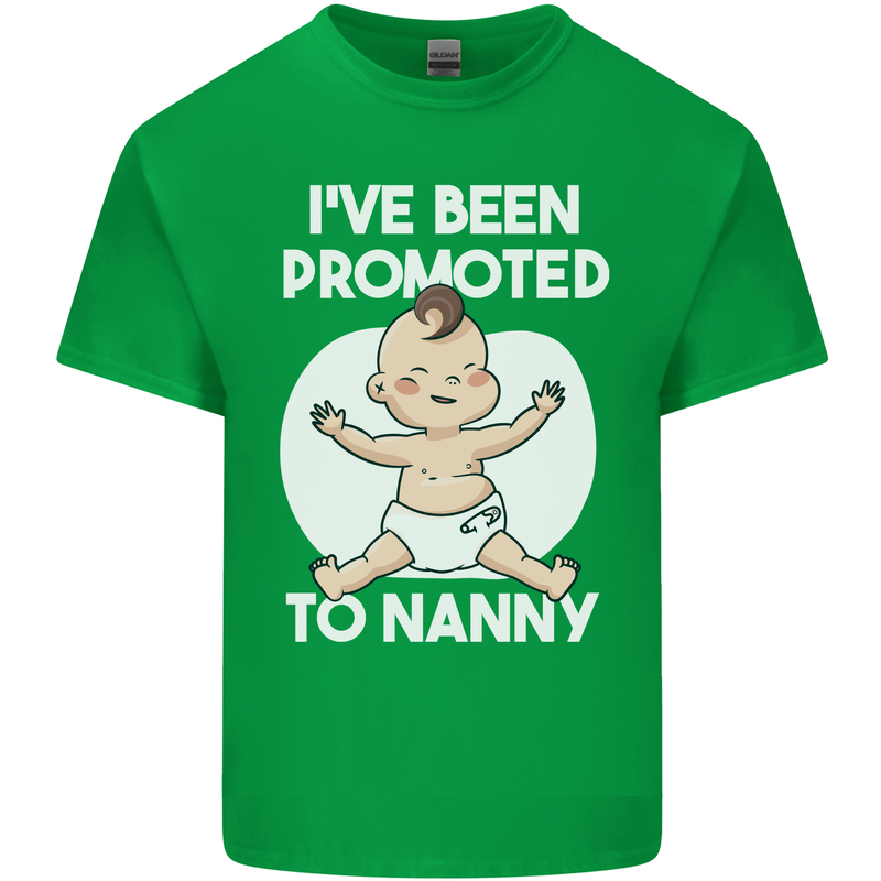 Promoted to Nanny Funny Baby Boy Girl Mens Cotton T-Shirt Tee Top Irish Green