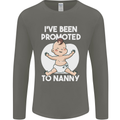 Promoted to Nanny Funny Baby Boy Girl Mens Long Sleeve T-Shirt Charcoal