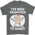 Promoted to Nanny Funny Baby Boy Girl Mens T-Shirt 100% Cotton Charcoal