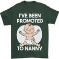 Promoted to Nanny Funny Baby Boy Girl Mens T-Shirt 100% Cotton Forest Green