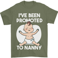 Promoted to Nanny Funny Baby Boy Girl Mens T-Shirt 100% Cotton Military Green
