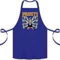 Prost German Oktoberfest Beer Cotton Apron 100% Organic Royal Blue