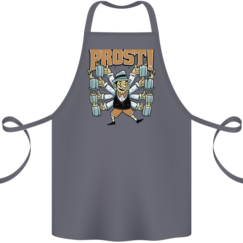 Prost German Oktoberfest Beer Cotton Apron 100% Organic Steel