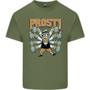 Prost German Oktoberfest Beer Mens Cotton T-Shirt Tee Top Military Green