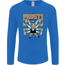 Prost German Oktoberfest Beer Mens Long Sleeve T-Shirt Royal Blue