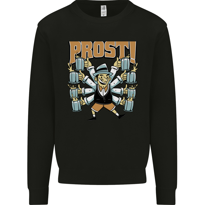 Prost German Oktoberfest Beer Mens Sweatshirt Jumper Black