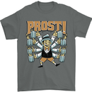 Prost German Oktoberfest Beer Mens T-Shirt 100% Cotton Charcoal