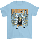 Prost German Oktoberfest Beer Mens T-Shirt 100% Cotton Light Blue