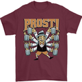 Prost German Oktoberfest Beer Mens T-Shirt 100% Cotton Maroon